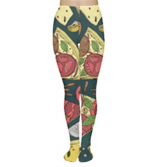 Vector Seamless Pizza Slice Pattern Hand Drawn Pizza Illustration Great Background Tights