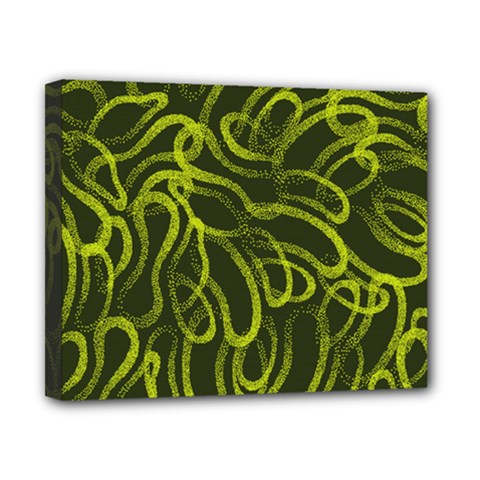 Green abstract stippled repetitive fashion seamless pattern Canvas 10  x 8  (Stretched)