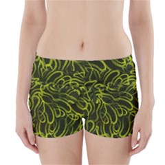 Green abstract stippled repetitive fashion seamless pattern Boyleg Bikini Wrap Bottoms