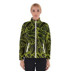 Green abstract stippled repetitive fashion seamless pattern Winter Jacket