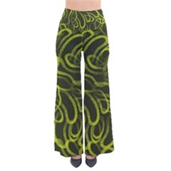 Green abstract stippled repetitive fashion seamless pattern So Vintage Palazzo Pants