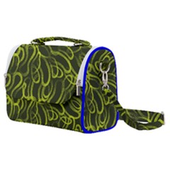 Green abstract stippled repetitive fashion seamless pattern Satchel Shoulder Bag