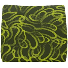 Green abstract stippled repetitive fashion seamless pattern Seat Cushion