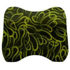 Green abstract stippled repetitive fashion seamless pattern Velour Head Support Cushion