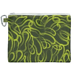 Green abstract stippled repetitive fashion seamless pattern Canvas Cosmetic Bag (XXL)