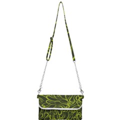 Green Abstract Stippled Repetitive Fashion Seamless Pattern Mini Crossbody Handbag by BangZart