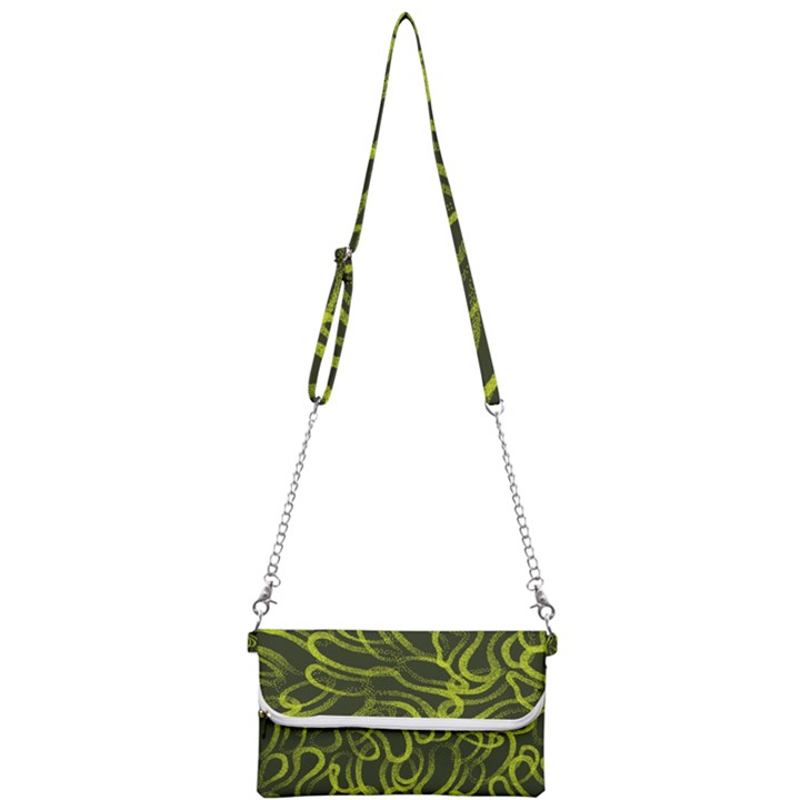 Green abstract stippled repetitive fashion seamless pattern Mini Crossbody Handbag