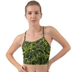 Green abstract stippled repetitive fashion seamless pattern Mini Tank Bikini Top