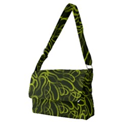 Green abstract stippled repetitive fashion seamless pattern Full Print Messenger Bag (M)