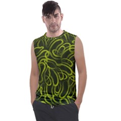 Green abstract stippled repetitive fashion seamless pattern Men s Regular Tank Top