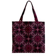 Seamless Pattern With Flowers Oriental Style Mandala Zipper Grocery Tote Bag