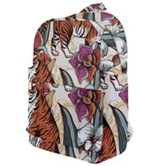 Natural seamless pattern with tiger blooming orchid Classic Backpack