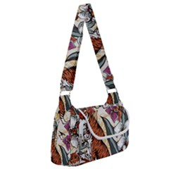 Natural seamless pattern with tiger blooming orchid Multipack Bag