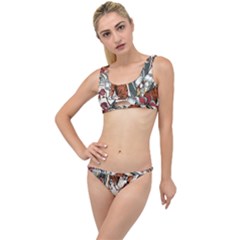 Natural seamless pattern with tiger blooming orchid The Little Details Bikini Set