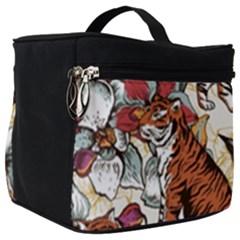 Natural seamless pattern with tiger blooming orchid Make Up Travel Bag (Big)