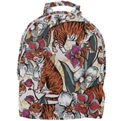 Natural Seamless Pattern With Tiger Blooming Orchid Mini Full Print Backpack