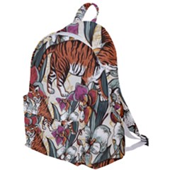 Natural seamless pattern with tiger blooming orchid The Plain Backpack