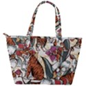 Natural seamless pattern with tiger blooming orchid Back Pocket Shoulder Bag  View2