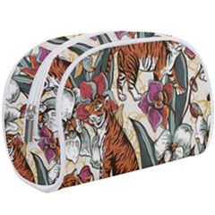 Natural seamless pattern with tiger blooming orchid Makeup Case (Large)