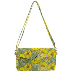 Seamless Pattern With Graphic Spring Flowers Removable Strap Clutch Bag by BangZart