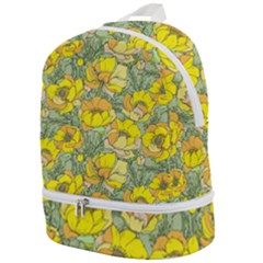 Seamless Pattern With Graphic Spring Flowers Zip Bottom Backpack by BangZart