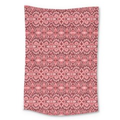 Pink Art With Abstract Seamless Flaming Pattern Large Tapestry