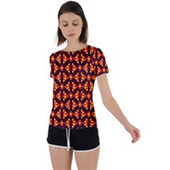 Rby-189 Back Circle Cutout Sports Tee