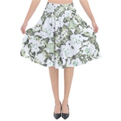 Modern Abstract Intricate Print Pattern Flared Midi Skirt by dflcprintsclothing