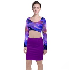 Galaxy Crop & Bodycon Skirt Set by Roshas