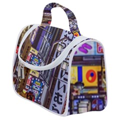 Shinjuku District Urban Night Scene, Tokyo Japan Satchel Handbag by dflcprintsclothing