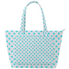 White Light Blue Hearts Pattern, Pastel Sky Blue Color Back Pocket Shoulder Bag  by Casemiro