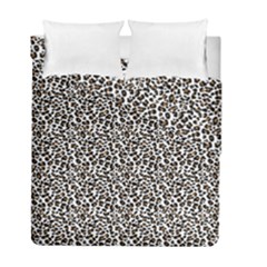 Leopard Spots Pattern, Geometric Dots, Animal Fur Print Duvet Cover Double Side (full/ Double Size) by Casemiro