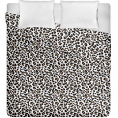 Leopard Spots Pattern, Geometric Dots, Animal Fur Print Duvet Cover Double Side (king Size) by Casemiro