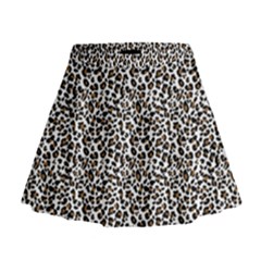 Leopard Spots Pattern, Geometric Dots, Animal Fur Print Mini Flare Skirt by Casemiro