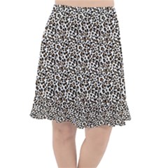 Leopard Spots Pattern, Geometric Dots, Animal Fur Print Fishtail Chiffon Skirt by Casemiro