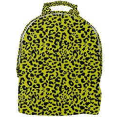 Leopard Spots Pattern, Yellow And Black Animal Fur Print, Wild Cat Theme Mini Full Print Backpack by Casemiro