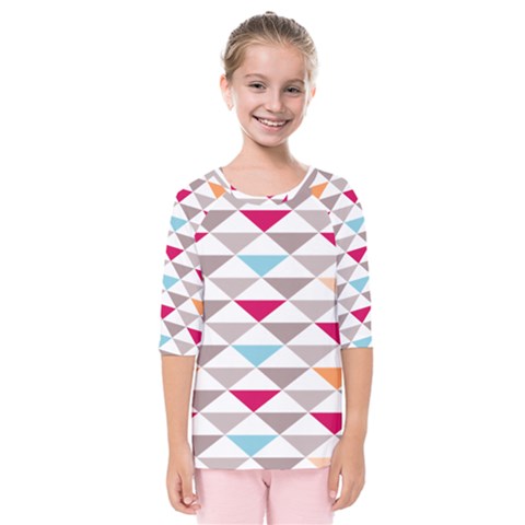 Zappwaits Triangle Kids  Quarter Sleeve Raglan Tee by zappwaits