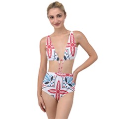 Motif Tied Up Two Piece Swimsuit
