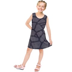 Cartoon Gray Stone Seamless Background Texture Pattern Kids  Tunic Dress