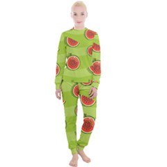 Seamless Background With Watermelon Slices Women s Lounge Set