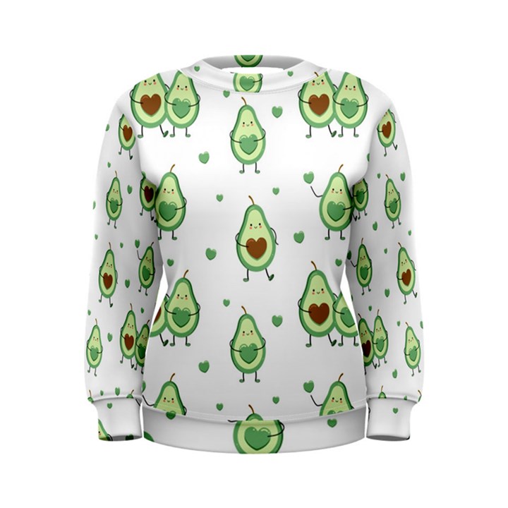Cute seamless pattern with avocado lovers Women s Sweatshirt