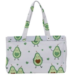 Cute Seamless Pattern With Avocado Lovers Canvas Work Bag by BangZart