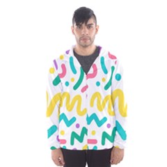 Abstract Pop Art Seamless Pattern Cute Background Memphis Style Men s Hooded Windbreaker