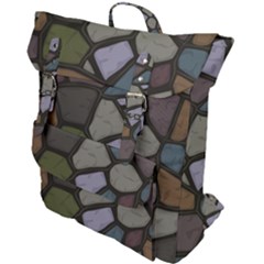 Cartoon Colored Stone Seamless Background Texture Pattern   Buckle Up Backpack by BangZart