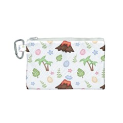 Cute Palm Volcano Seamless Pattern Canvas Cosmetic Bag (small) by BangZart