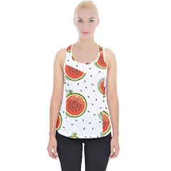 Seamless-background-pattern-with-watermelon-slices Piece Up Tank Top