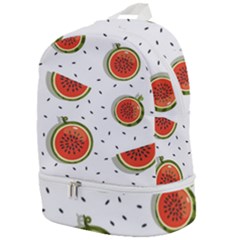 Seamless-background-pattern-with-watermelon-slices Zip Bottom Backpack by BangZart