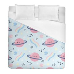 Cute Planet Space Seamless Pattern Background Duvet Cover (full/ Double Size)