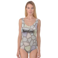 Cartoon Colored Stone Seamless Background Texture Pattern Princess Tank Leotard 