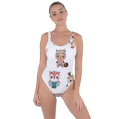 Cute Cartoon Boho Animals Seamless Pattern Bring Sexy Back Swimsuit